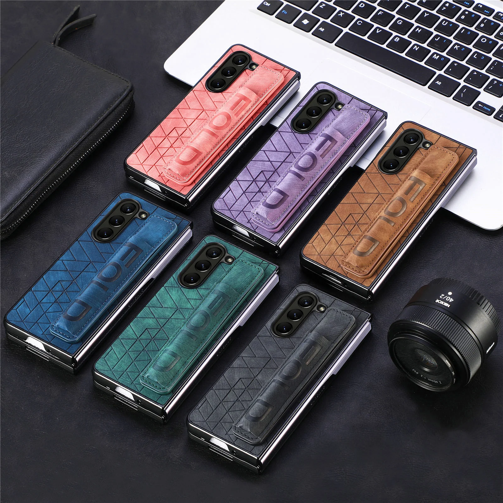 [With Pen Slot] Samsung Galaxy Z Fold6 (SM-F956) Foldable Vegan Leather Shockproof Case - Image 11