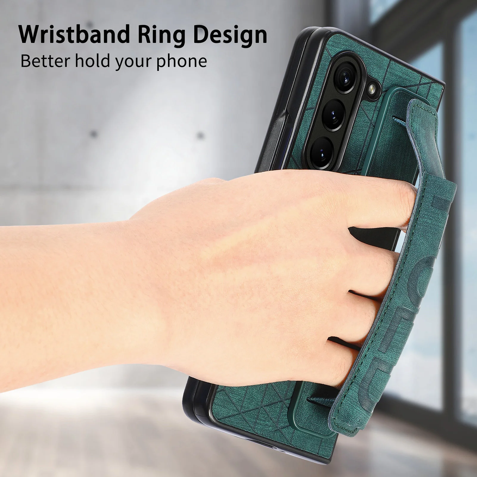 [With Pen Slot] Samsung Galaxy Z Fold6 (SM-F956) Foldable Vegan Leather Shockproof Case - Image 13