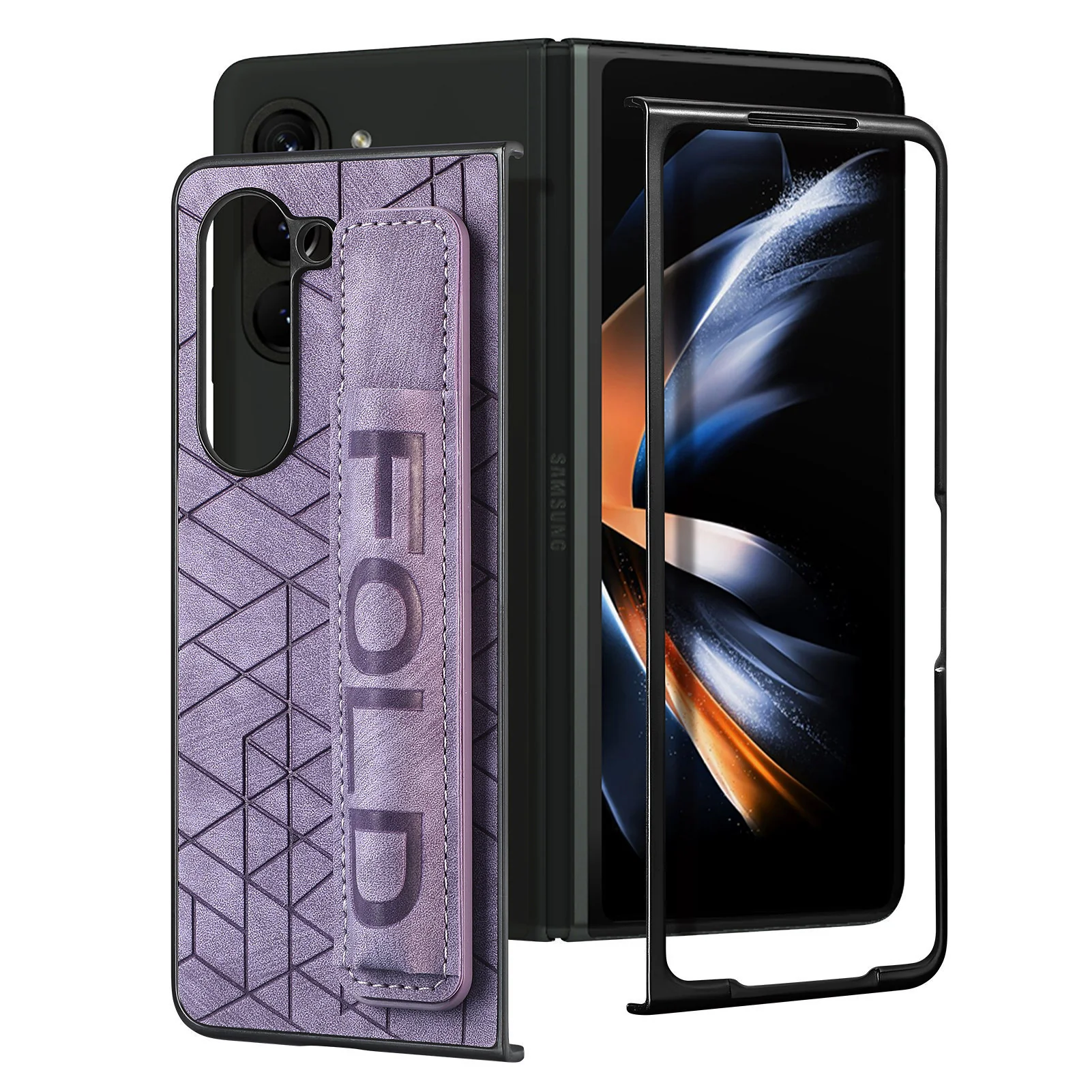 [With Pen Slot] Samsung Galaxy Z Fold6 (SM-F956) Foldable Vegan Leather Shockproof Case - Image 7