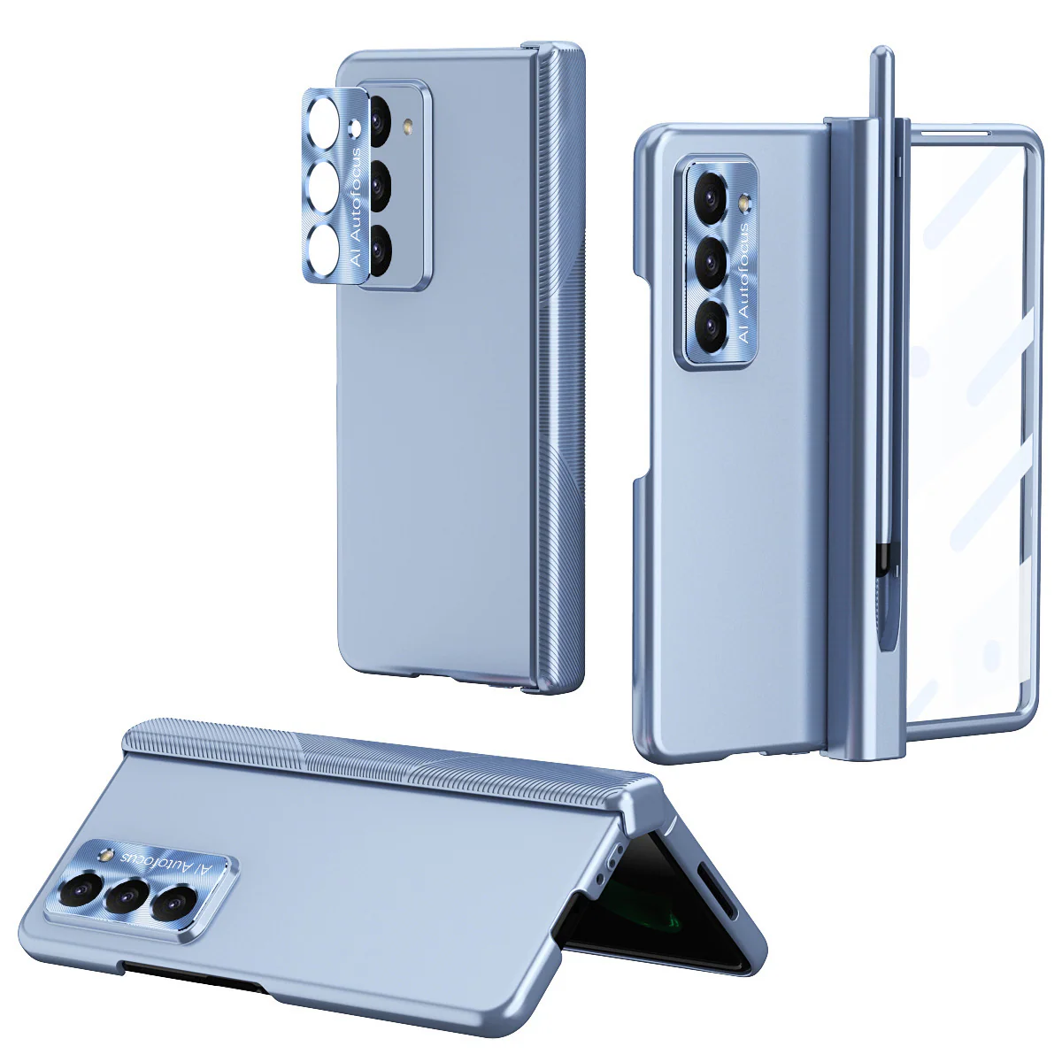 [With Pen Slot] Samsung Galaxy Z Fold6 (SM-F956) - Full Coverage Electroplated Magnetic Hinge Shockproof Protective Case