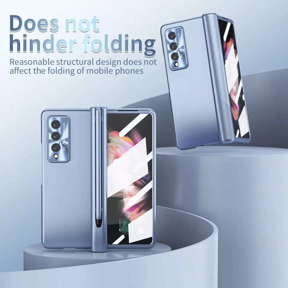 [With Pen Slot] Samsung Galaxy Z Fold6 (SM-F956) - Full Coverage Electroplated Magnetic Hinge Shockproof Protective Case - Image 13