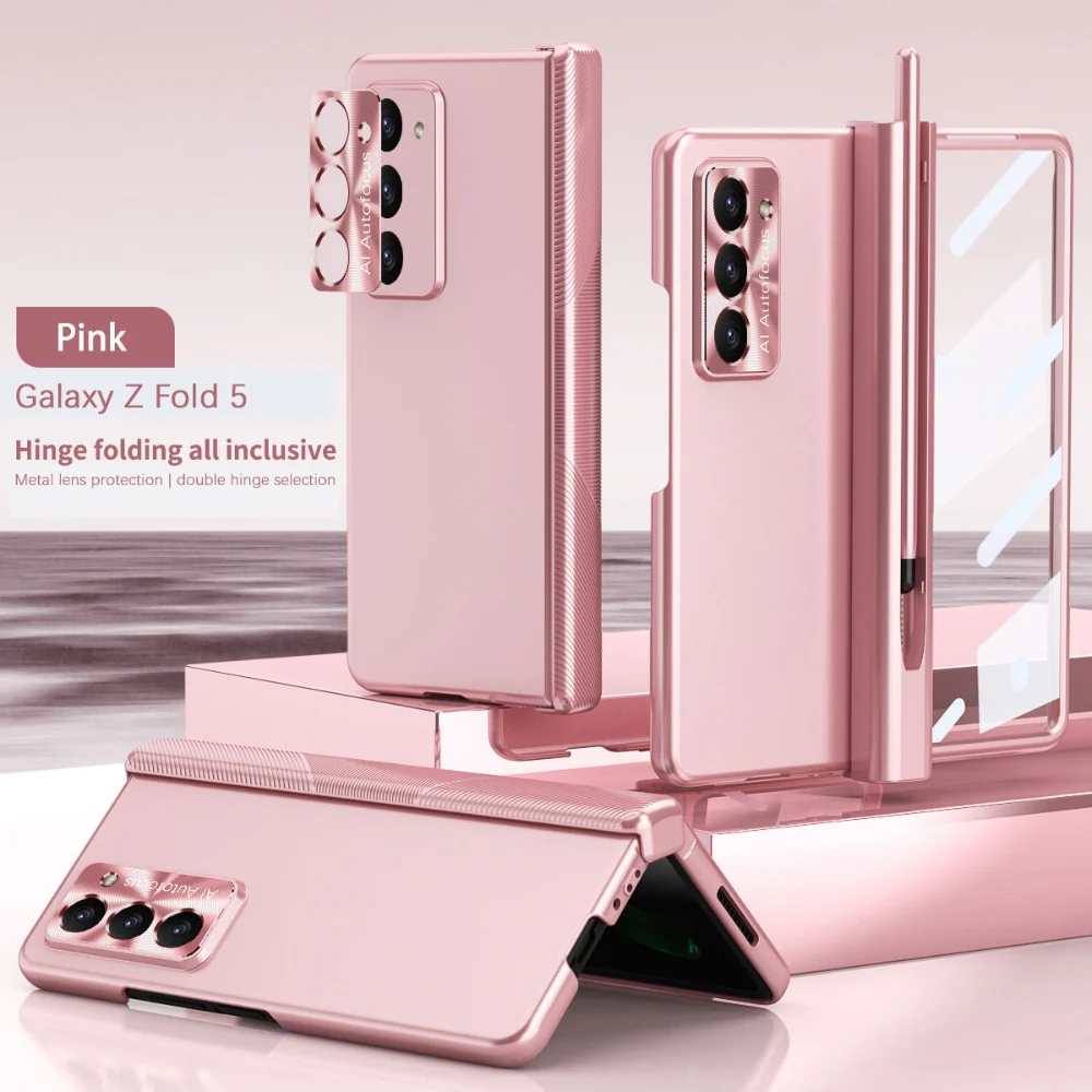 [With Pen Slot] Samsung Galaxy Z Fold6 (SM-F956) - Full Coverage Electroplated Magnetic Hinge Shockproof Protective Case - Image 4