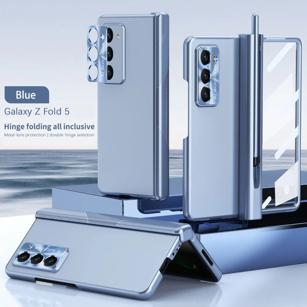 [With Pen Slot] Samsung Galaxy Z Fold6 (SM-F956) - Full Coverage Electroplated Magnetic Hinge Shockproof Protective Case - Image 6