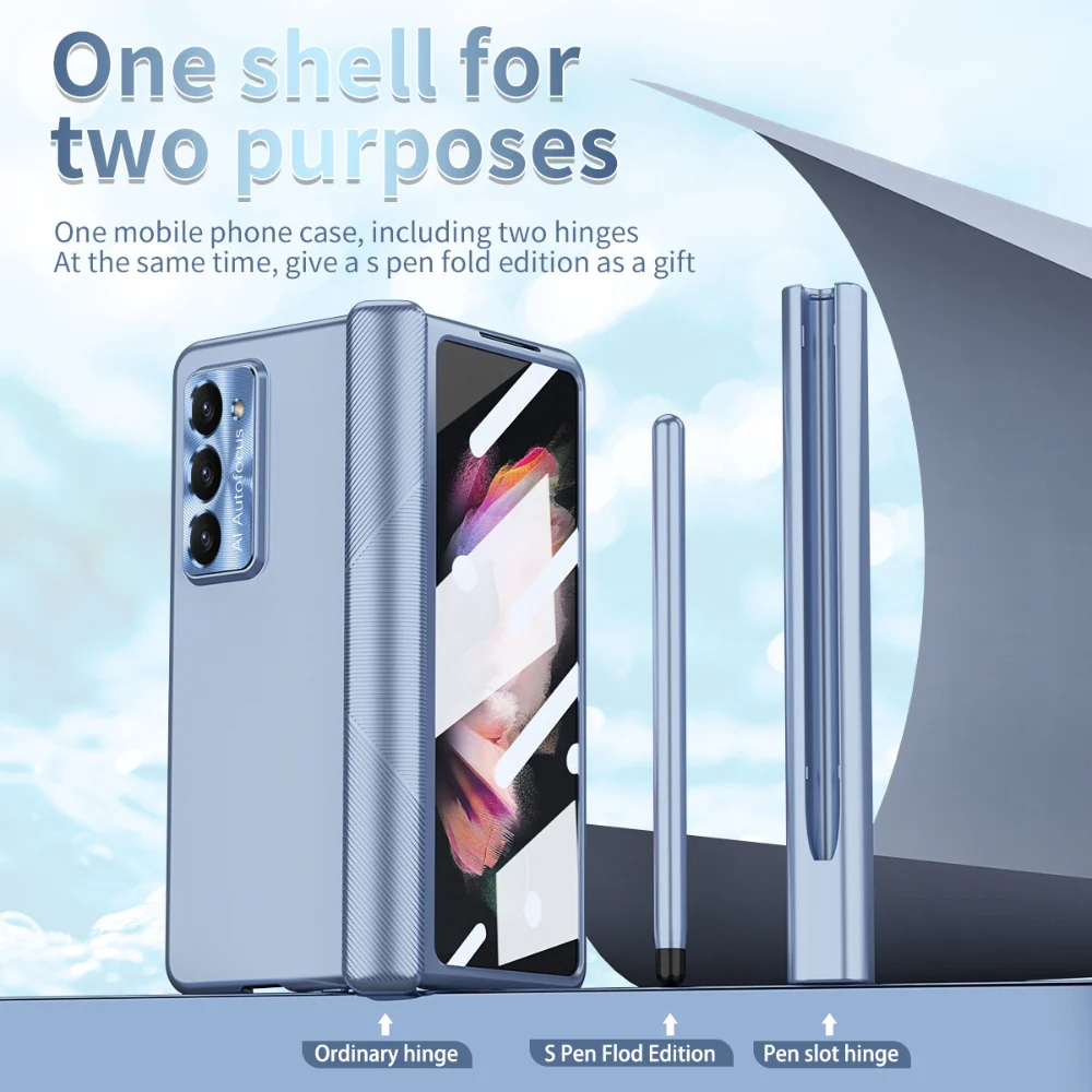 [With Pen Slot] Samsung Galaxy Z Fold6 (SM-F956) - Full Coverage Electroplated Magnetic Hinge Shockproof Protective Case - Image 7