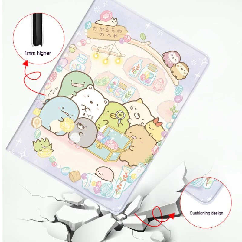 [With Pen Slot] Vivo Pad 2 12.1" 2023 - Full Cover Cartoon Flip Cover Soft Case - Image 5