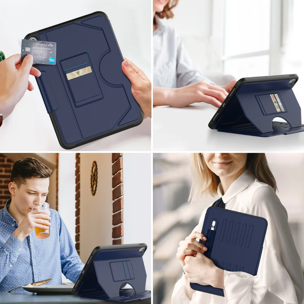 [With Pen Slot] [With Card Slot] Apple iPad Air 11-inch M2/M3/M4 (2024/2025/2026) PU Leather Stand Case - Image 10