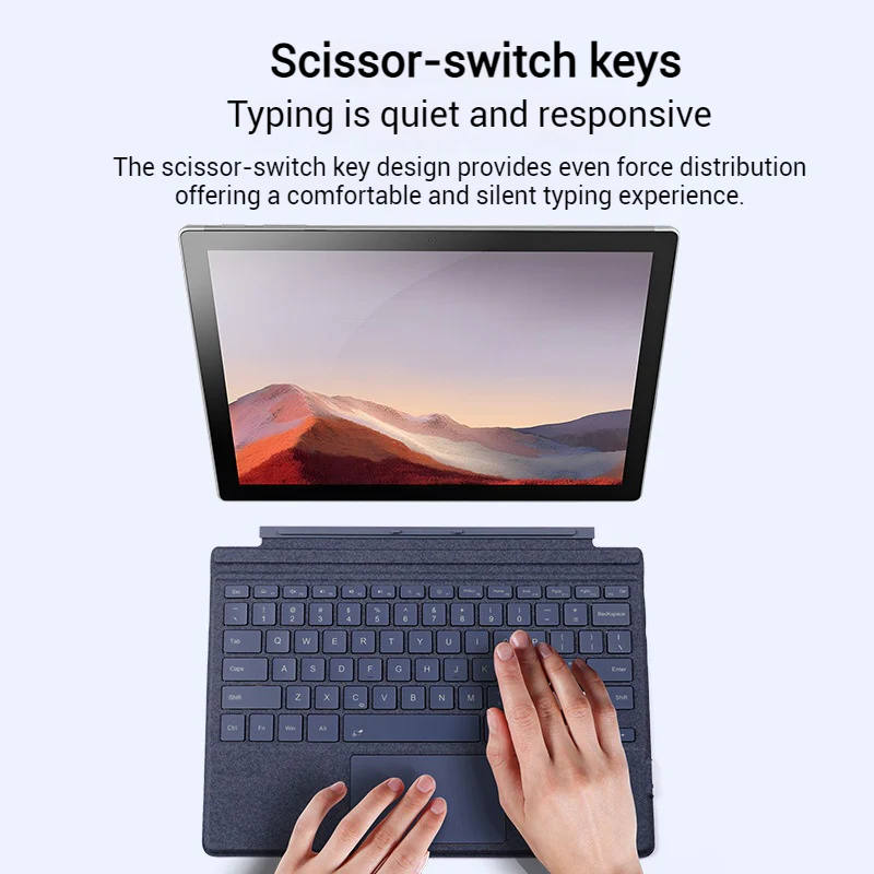 [With RGB Backlit] Microsoft Surface Go 1/2/3/4 - Compatible Ultra-Thin Wireless Bluetooth Magnetic Touchpad Keyboard - Image 3