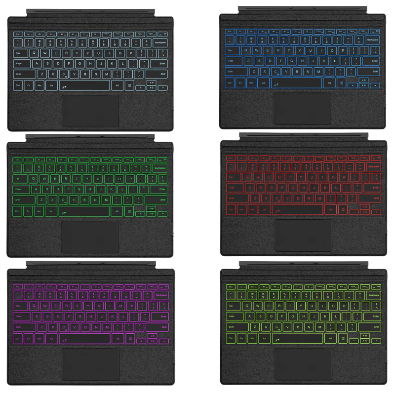 [With RGB Backlit] Microsoft Surface Go 1/2/3/4 - Compatible Ultra-Thin Wireless Bluetooth Magnetic Touchpad Keyboard - Image 7