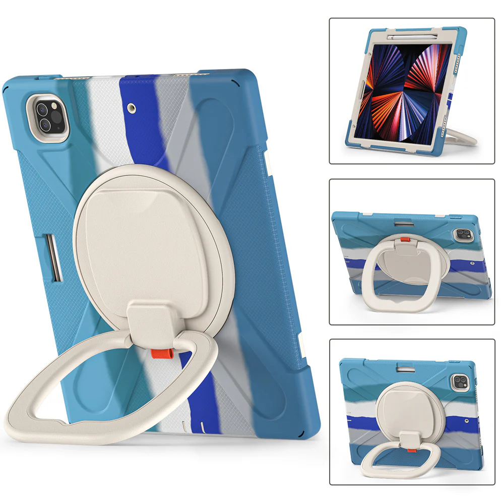 [With Shoulder Strap] Apple iPad 10.9/11'' 10/11th Gen (2022/2025) EVA Kid Friendly Heavy Duty Ring Holder Stand Case - Image 10