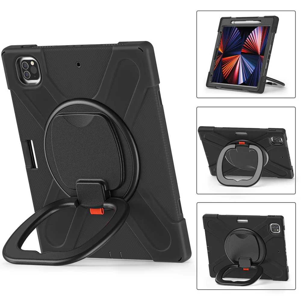[With Shoulder Strap] Apple iPad 10.9/11'' 10/11th Gen (2022/2025) EVA Kid Friendly Heavy Duty Ring Holder Stand Case - Image 11