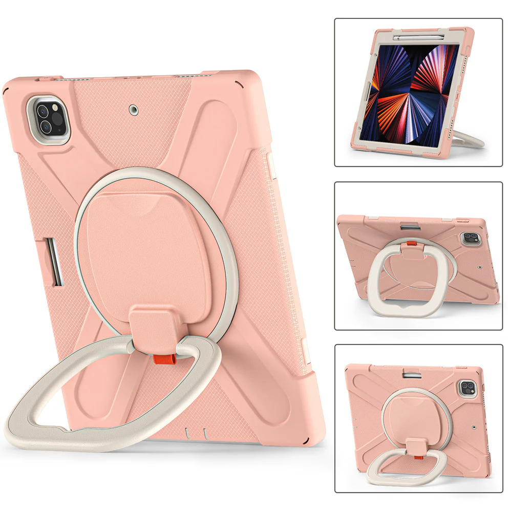 [With Shoulder Strap] Apple iPad 10.9/11'' 10/11th Gen (2022/2025) EVA Kid Friendly Heavy Duty Ring Holder Stand Case - Image 12