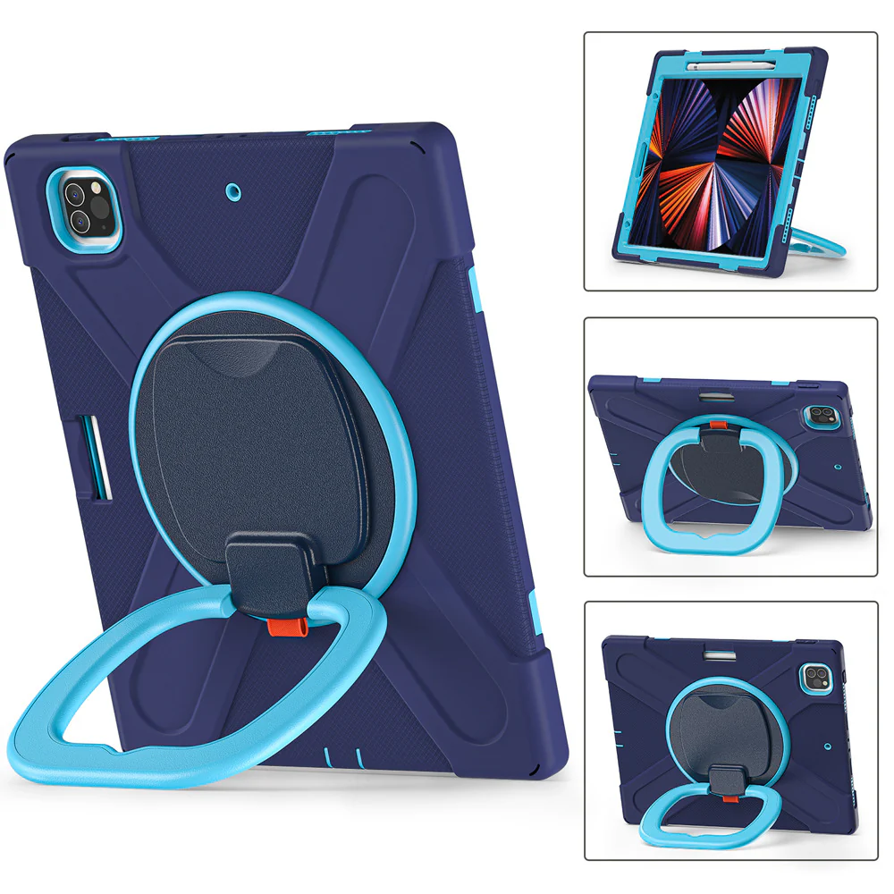 [With Shoulder Strap] Apple iPad 10.9/11'' 10/11th Gen (2022/2025) EVA Kid Friendly Heavy Duty Ring Holder Stand Case - Image 13