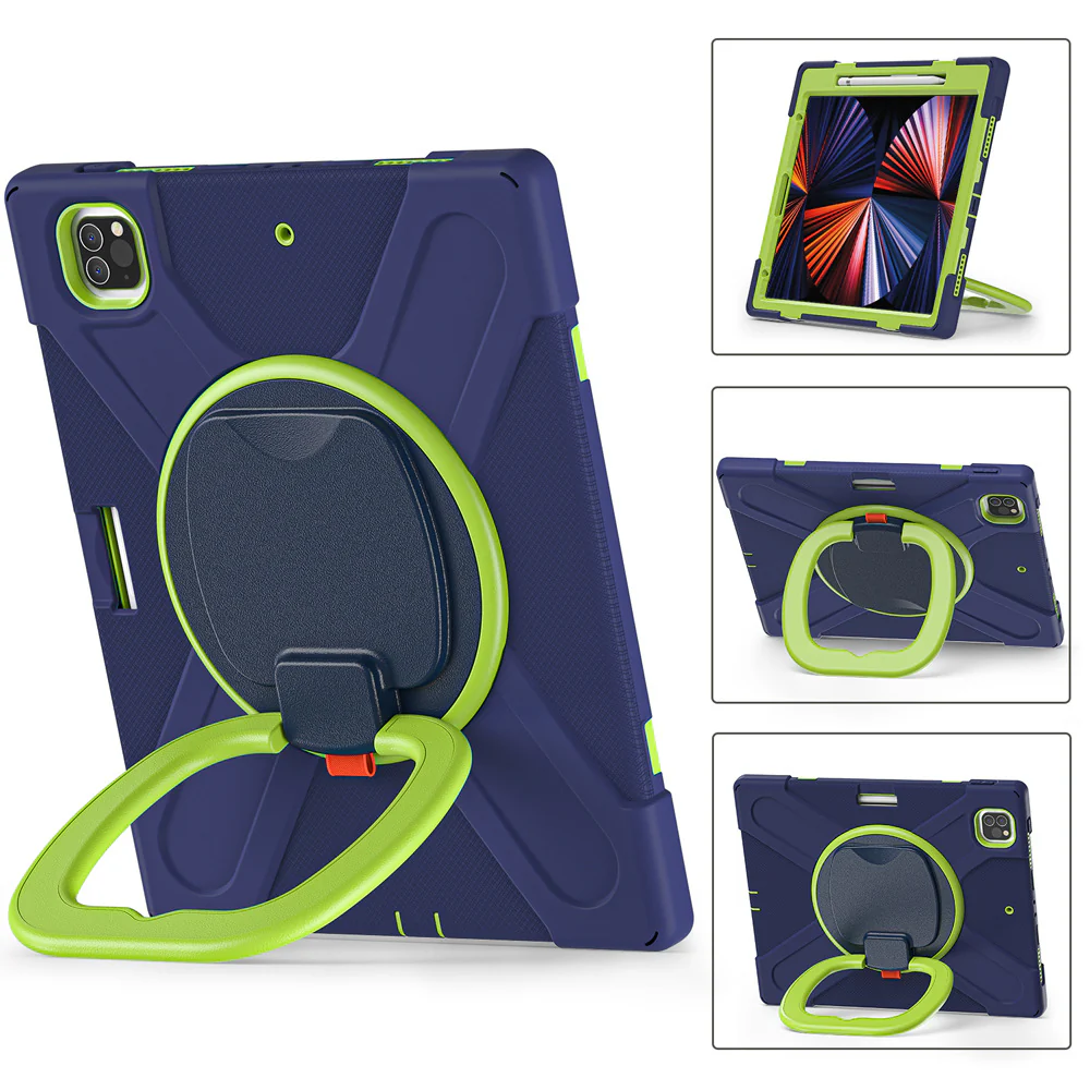 [With Shoulder Strap] Apple iPad 10.9/11'' 10/11th Gen (2022/2025) EVA Kid Friendly Heavy Duty Ring Holder Stand Case - Image 14