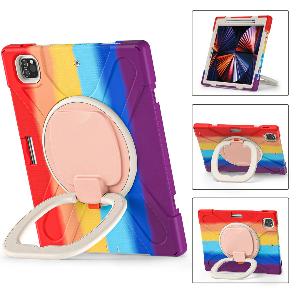 [With Shoulder Strap] Apple iPad 10.9/11'' 10/11th Gen (2022/2025) EVA Kid Friendly Heavy Duty Ring Holder Stand Case - Image 9