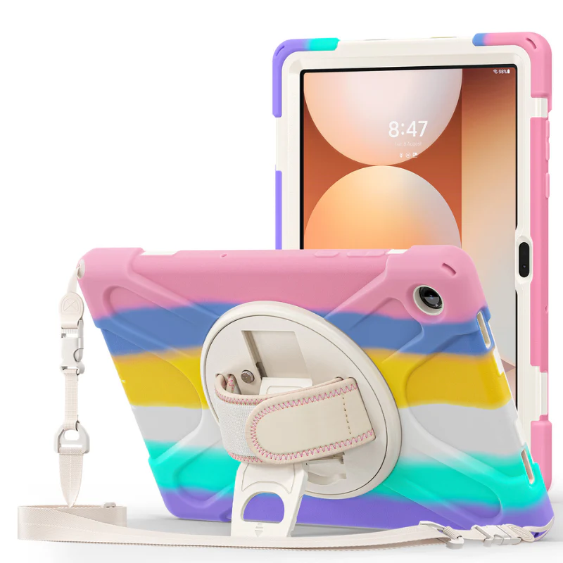 [With Shoulder Strap] Samsung Galaxy Tab A11 Plus 11" 2025 - 360 Degree Rotation Heavy Duty EVA Kid Friendly Ring Holder Stand Case - Image 14