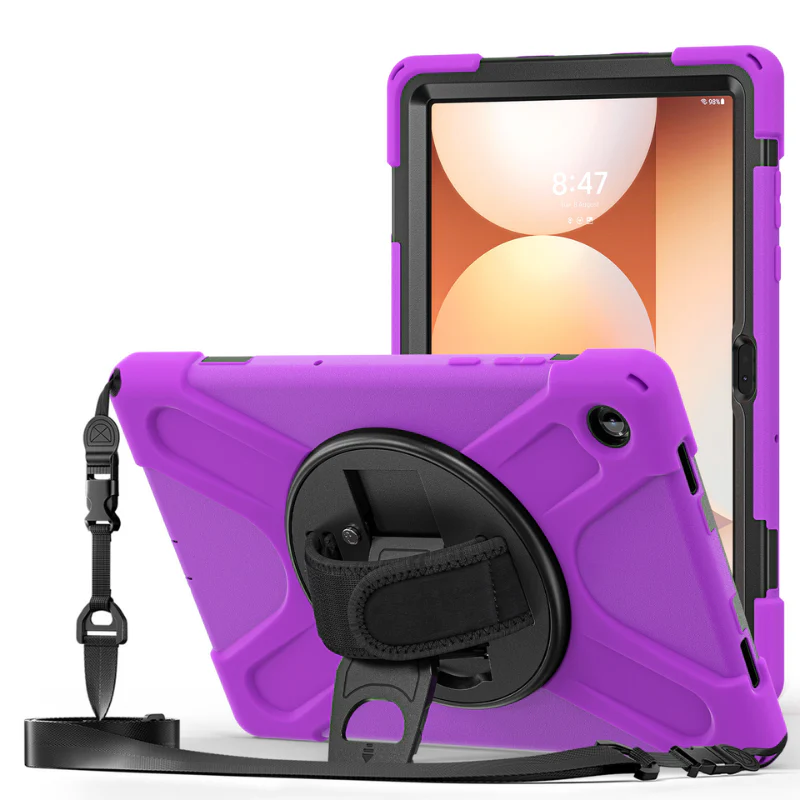 [With Shoulder Strap] Samsung Galaxy Tab A11 Plus 11" 2025 - 360 Degree Rotation Heavy Duty EVA Kid Friendly Ring Holder Stand Case - Image 9