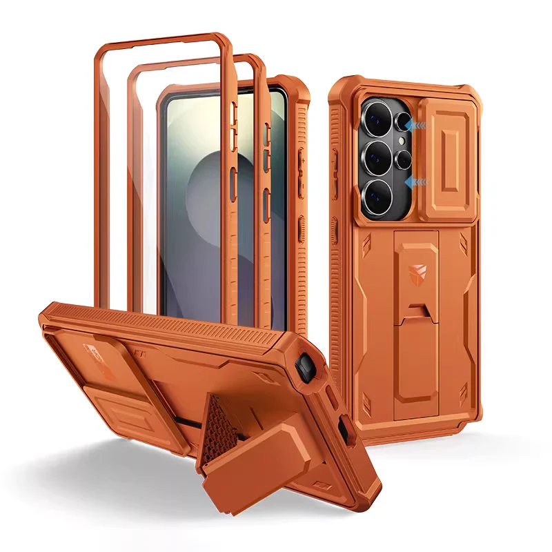[With Slide Camera Cover][Built-in Stand] Samsung Galaxy S26/Plus/Ultra - Dexnor Military Grade Heavy-Duty Shockproof Rugged Case