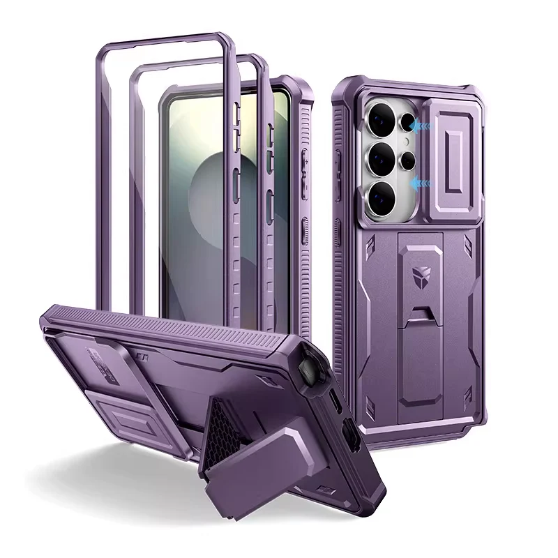 [With Slide Camera Cover][Built-in Stand] Samsung Galaxy S26/Plus/Ultra - Dexnor Military Grade Heavy-Duty Shockproof Rugged Case - Image 7
