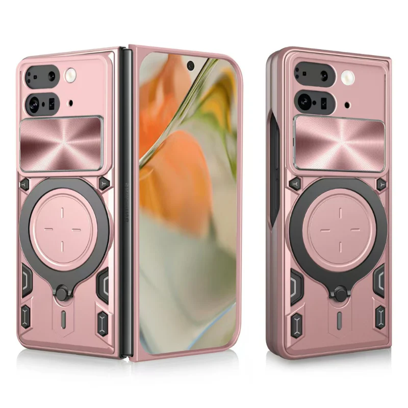 [With Slide Lens Cover][Built-in Stand] Google Pixel 9 Pro Fold Shockproof Heavy Duty Series Case - Image 10