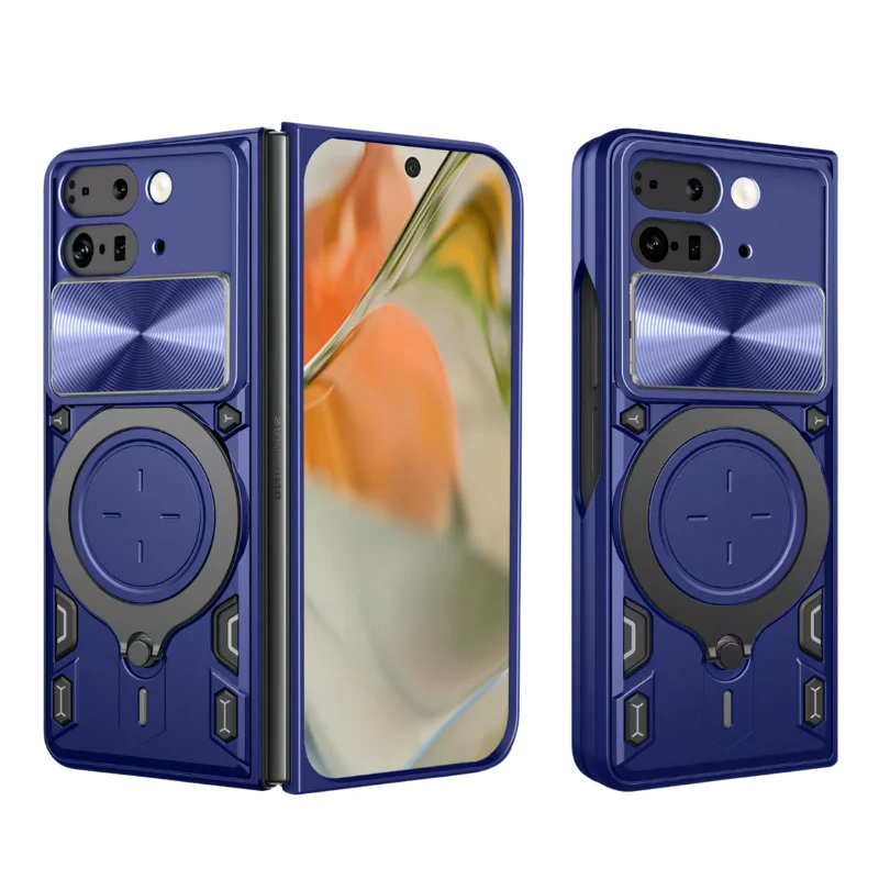 [With Slide Lens Cover][Built-in Stand] Google Pixel 9 Pro Fold Shockproof Heavy Duty Series Case - Image 8