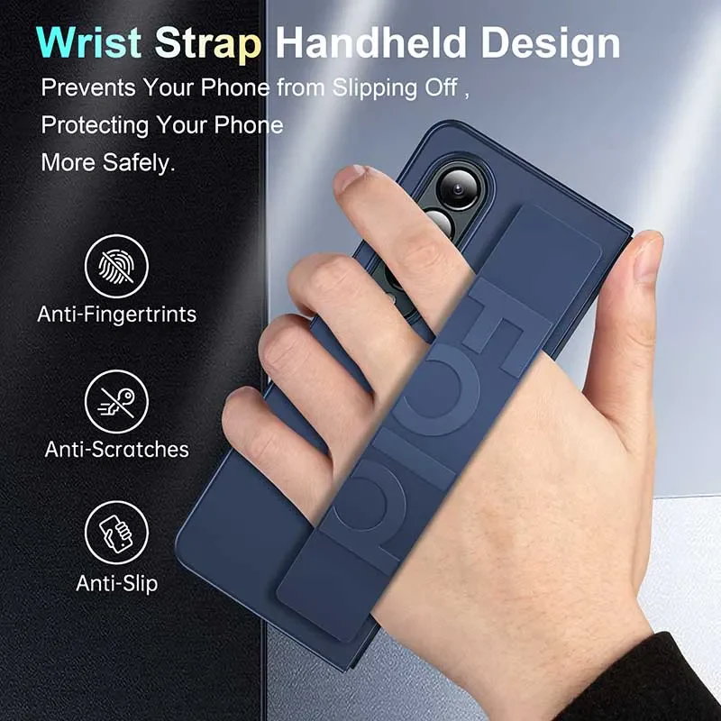 [With Wrist Strap] Samsung Galaxy Z Fold 6 SM-F956 Matte Silicone Shockproof Protection Essentials Series Case - Image 3