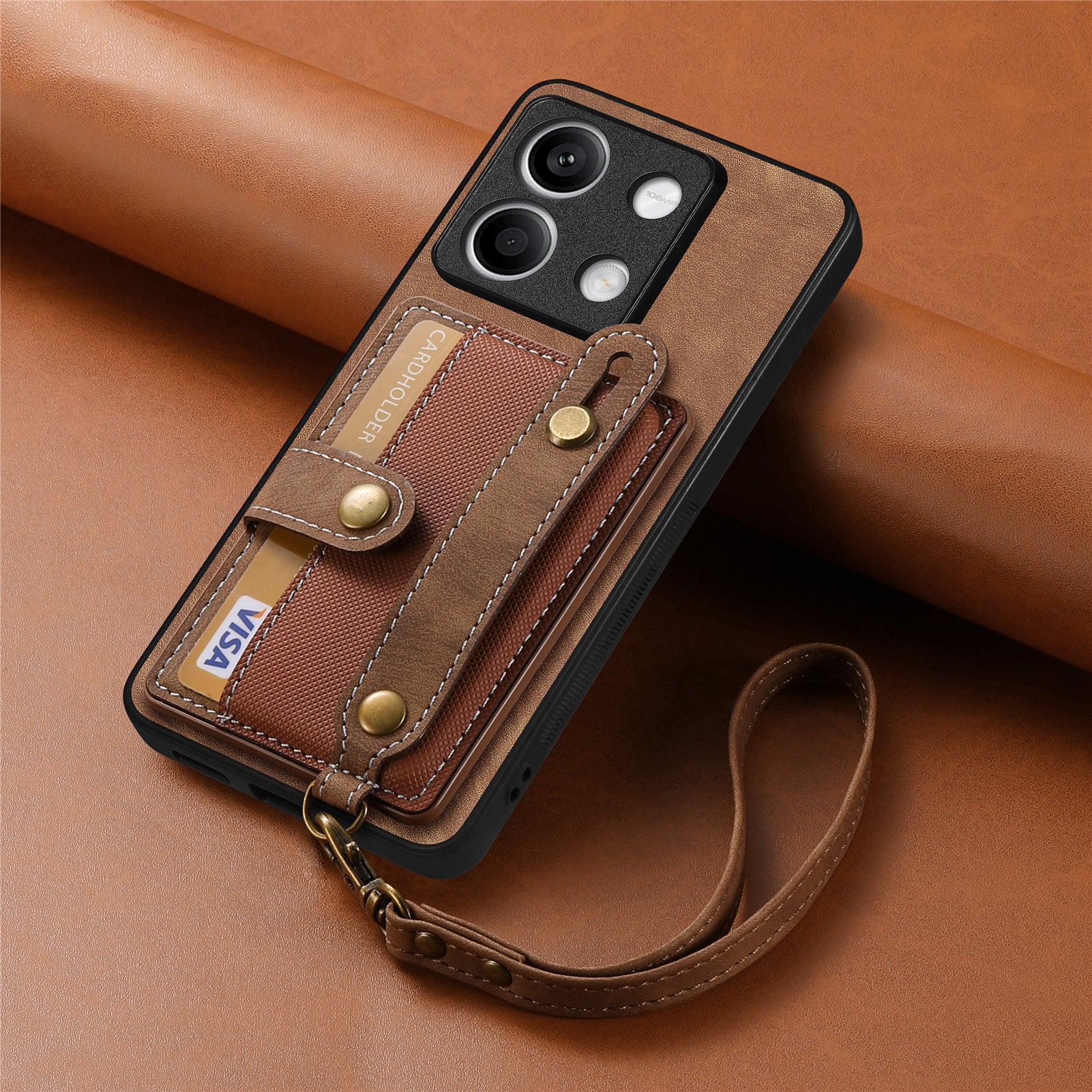 [With Wrist Strap][With Card Slot] Xiaomi Redmi Note 14 5G/Pro 5G/Pro+ 5G Premium Leather Kickstand Shockproof Wallet Series Case - Image 12