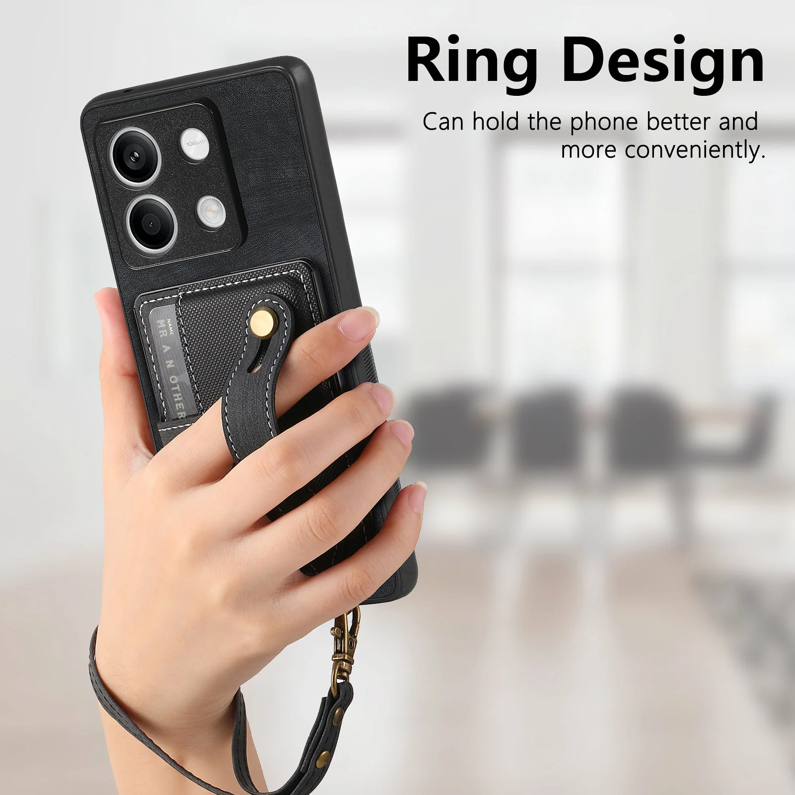 [With Wrist Strap][With Card Slot] Xiaomi Redmi Note 14 5G/Pro 5G/Pro+ 5G Premium Leather Kickstand Shockproof Wallet Series Case - Image 3