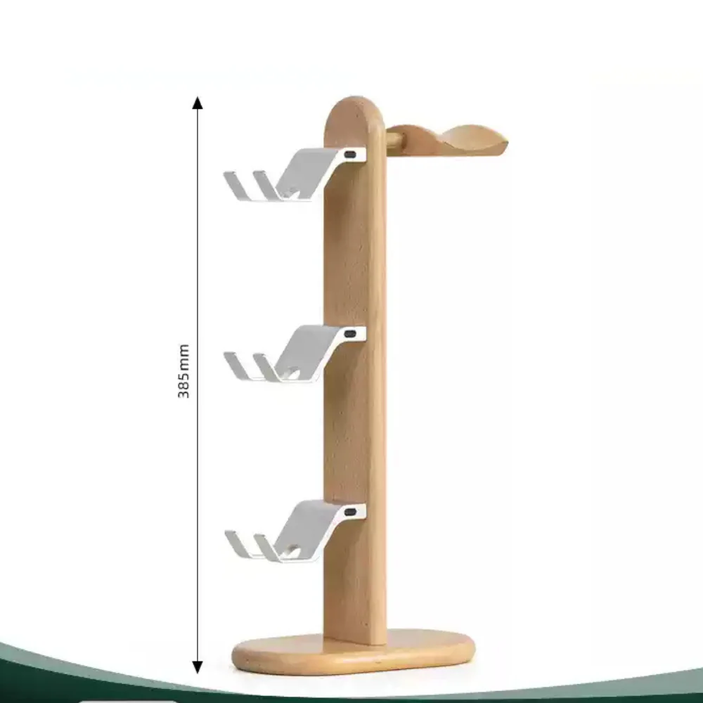 Wooden Headphone Stand, Switch Game Controller, Xbox Solid Wood Storage Rack - Image 7