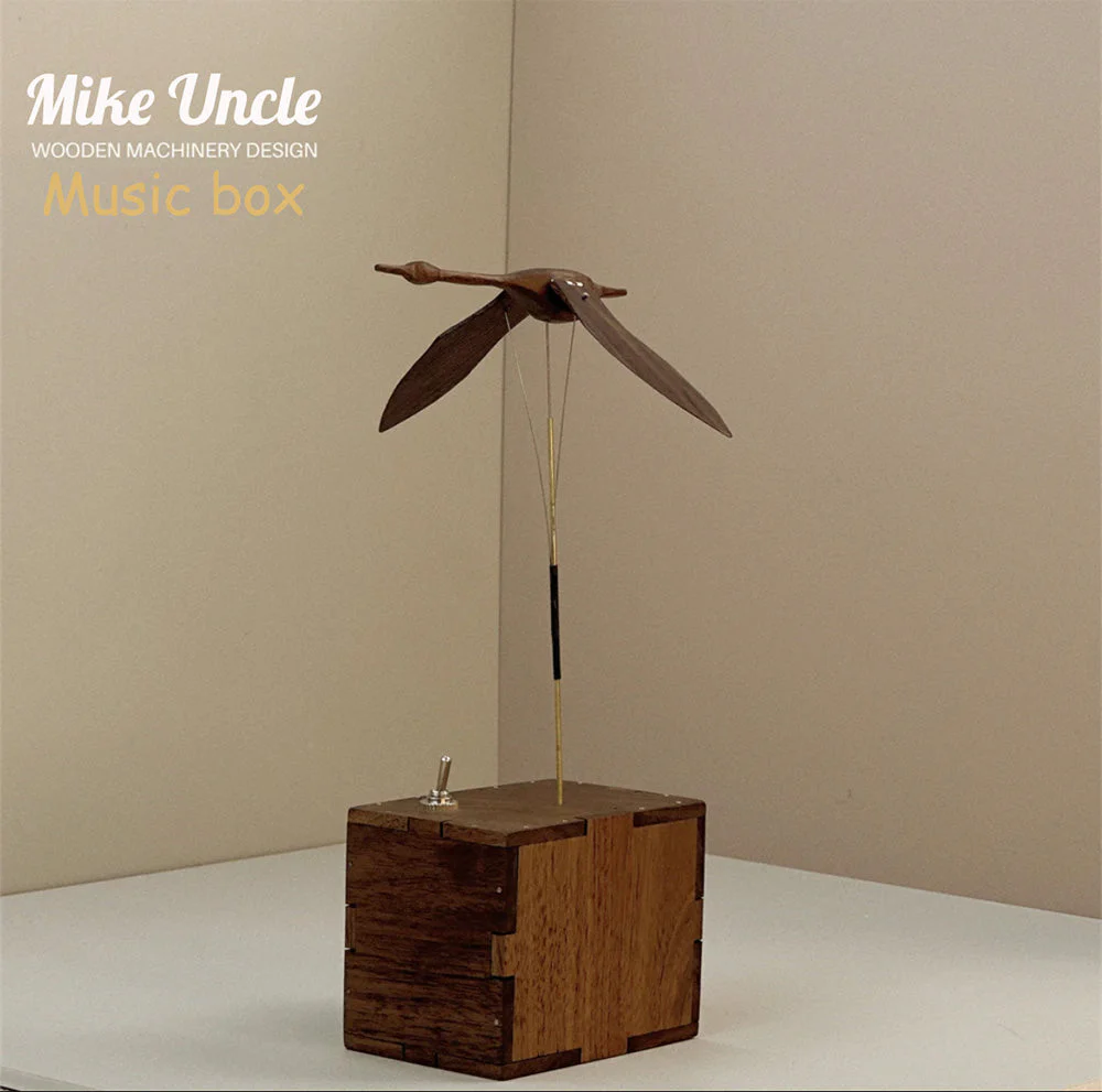 Wooden Swan, Automata Swan, Narwhal Music Box, Mechanical Swan, Ornament, Wood art, Statue, Sculpture, Home Decor, Woodcarving, Handmade - Image 2