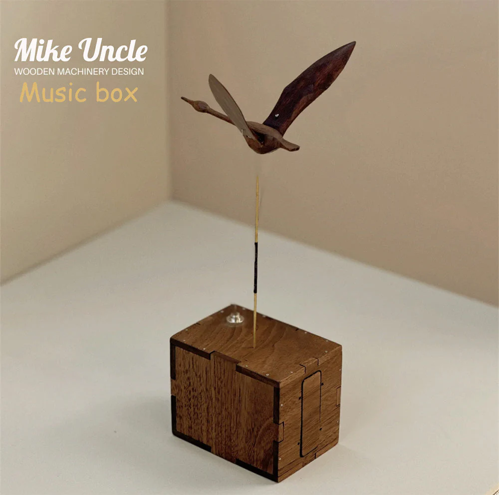 Wooden Swan, Automata Swan, Narwhal Music Box, Mechanical Swan, Ornament, Wood art, Statue, Sculpture, Home Decor, Woodcarving, Handmade - Image 3