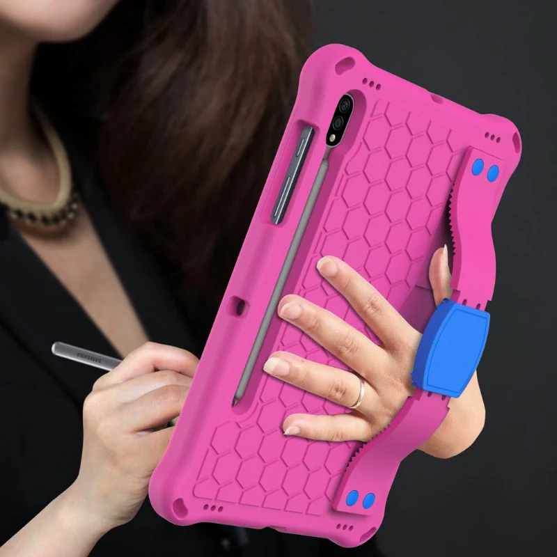 [Wrist Strap Holder] Samsung Galaxy Tab A9 Plus 11" 2023 (SM-X210 / X215 / X216) - EVA Silicone Honeycomb Shockproof Case With Strap - Image 10