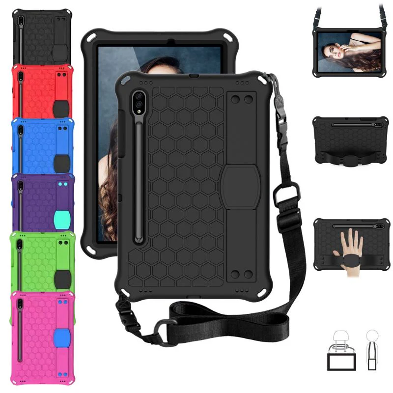 [Wrist Strap Holder] Samsung Galaxy Tab A9 Plus 11" 2023 (SM-X210 / X215 / X216) - EVA Silicone Honeycomb Shockproof Case With Strap - Image 6