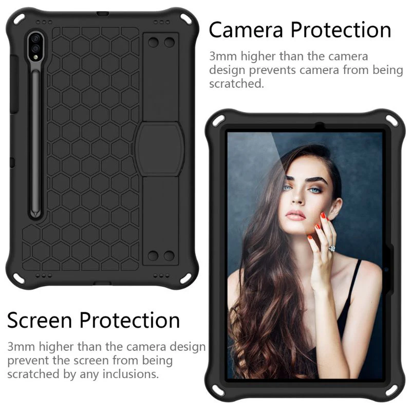 [Wrist Strap Holder] Samsung Galaxy Tab A9 Plus 11" 2023 (SM-X210 / X215 / X216) - EVA Silicone Honeycomb Shockproof Case With Strap - Image 8