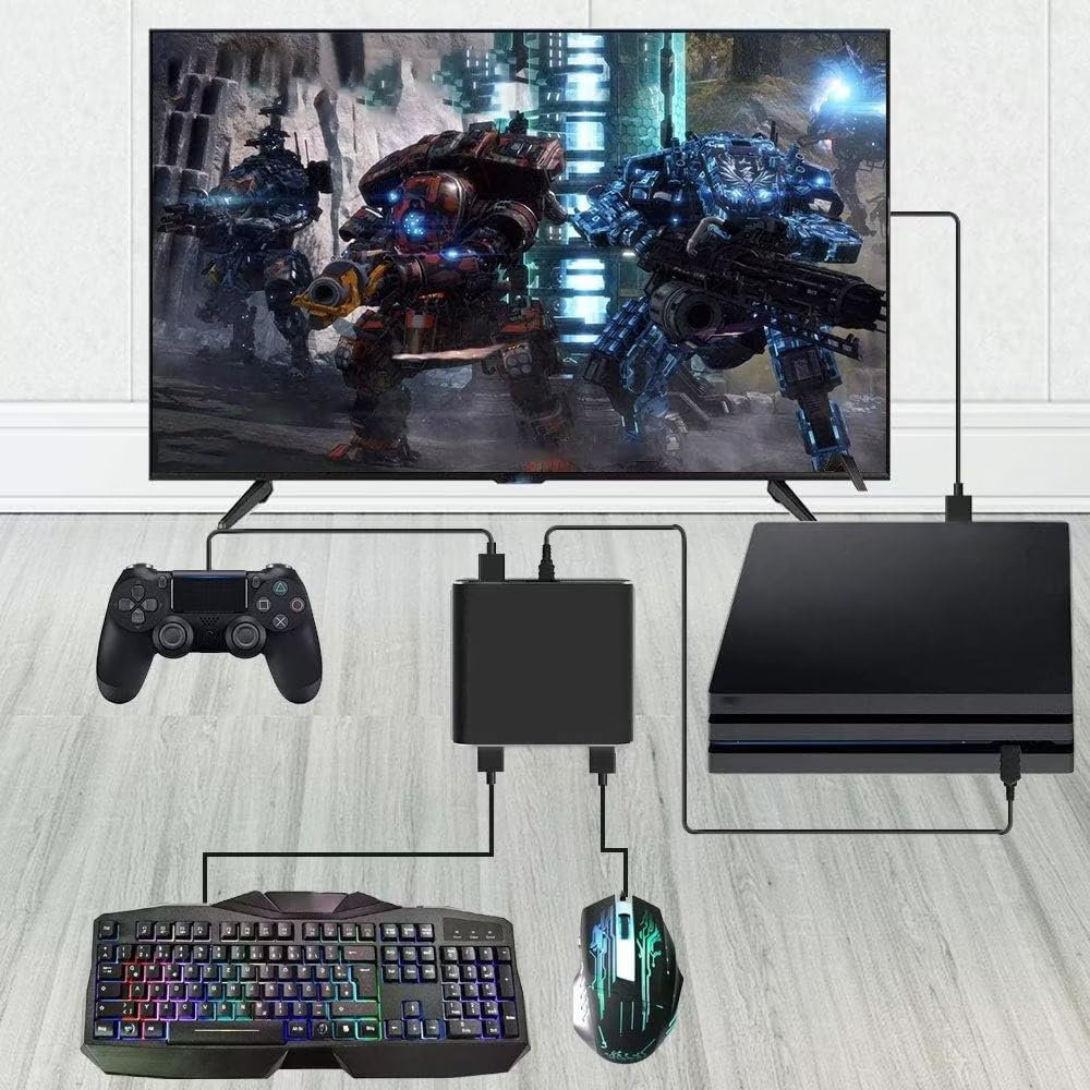 Xbox One PS4 & Switch JYS Keyboard Mouse Wired Converter Adapter - Image 2