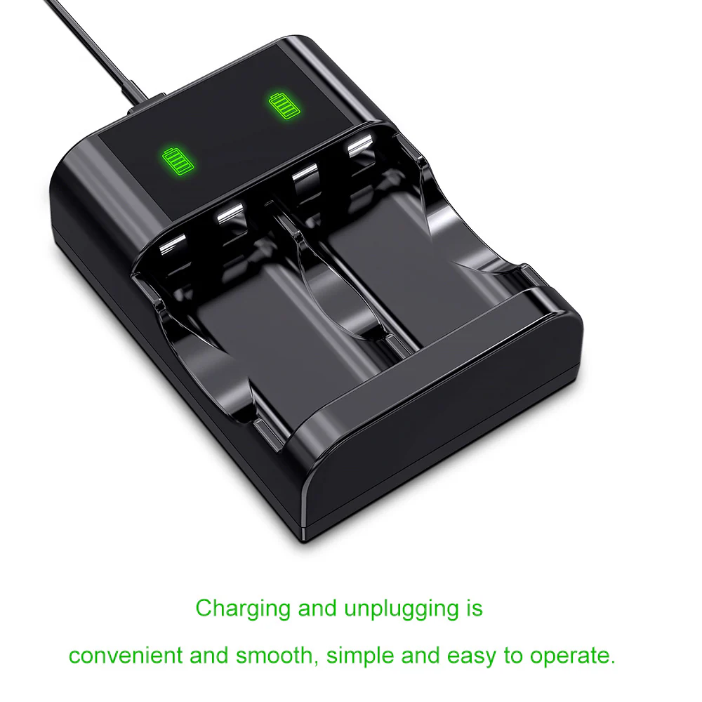 Xbox One S & Series X Wireless Controller Battery Backup Pack 2pcs & Fast Charger - Image 3