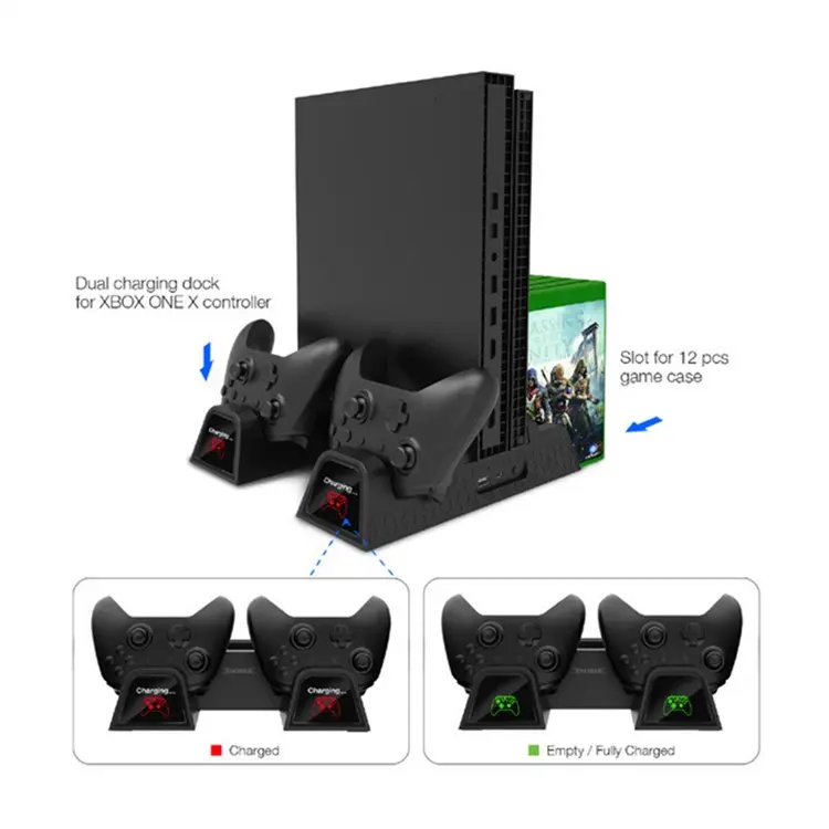 Xbox One X / S Cooling Stand with Dual Controller Charging Dock - Image 2