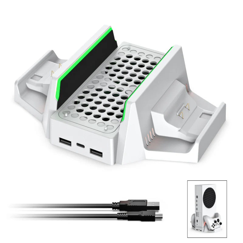 Xbox Series S - Cooling Fan Charging Vertical Stand Dual Controller Charging Base