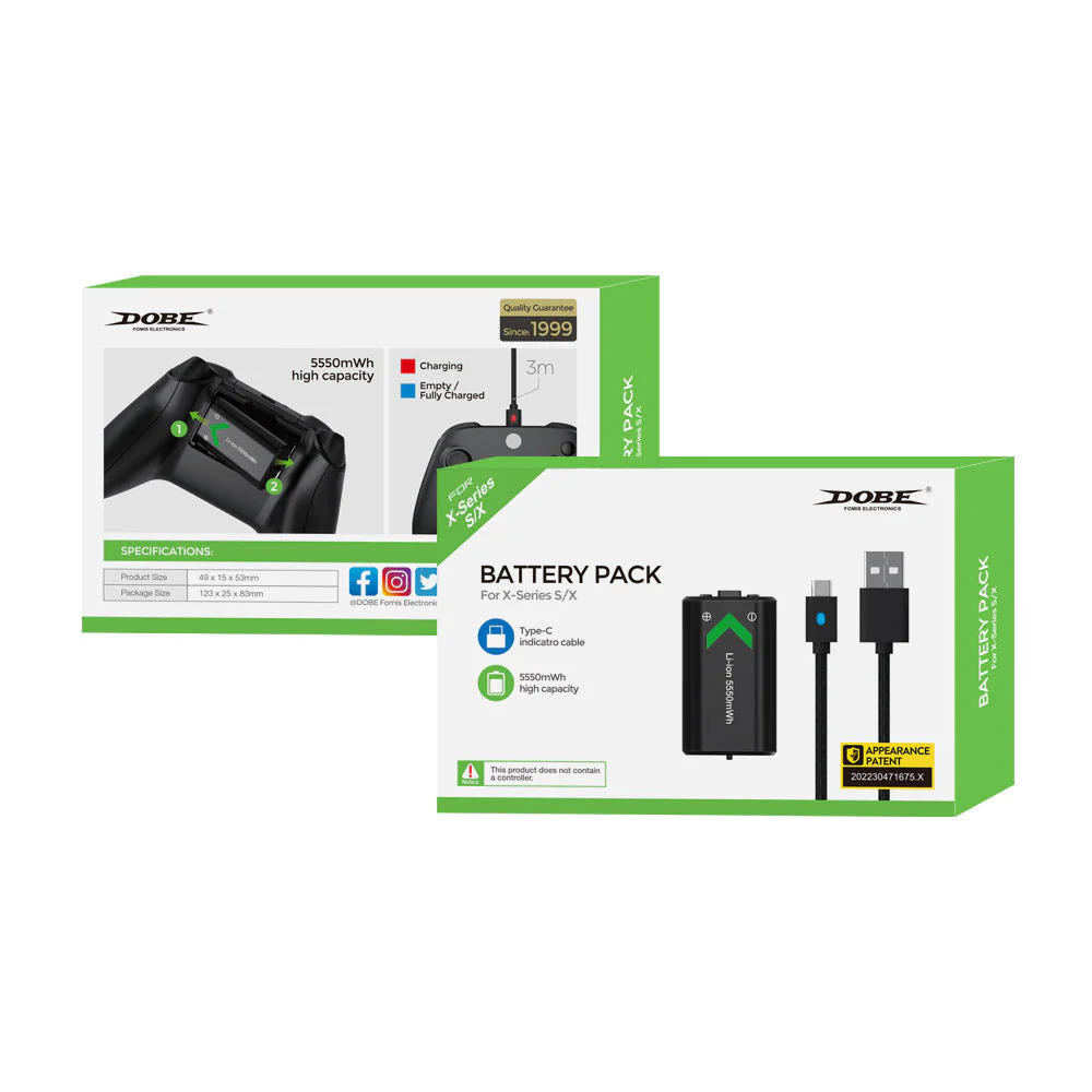 Xbox Series S & Series X Wireless Controller Battery Backup Pack - Image 2