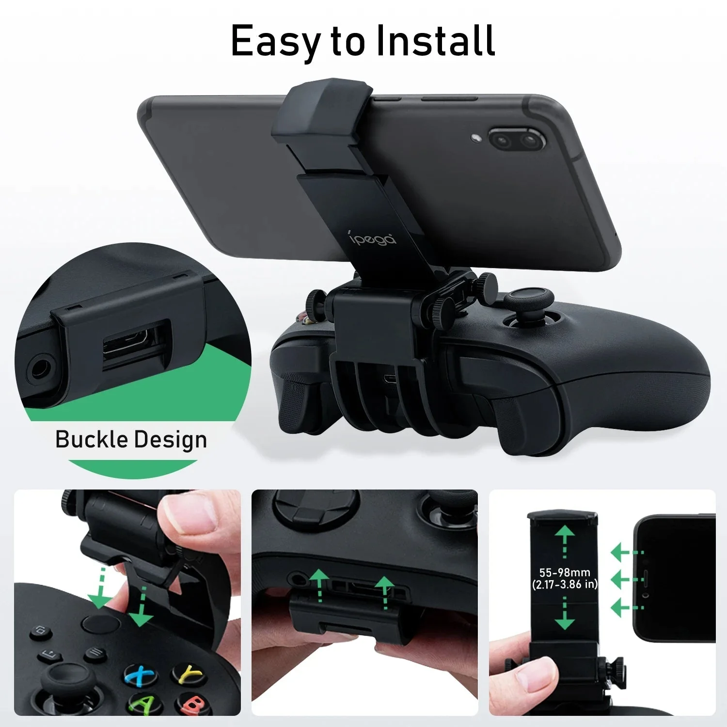 Xbox Series S/Series X/Xbox One/Elite 2 Game Controller Adjustable Gamepad Phone Holder Clip Bracket - Image 5