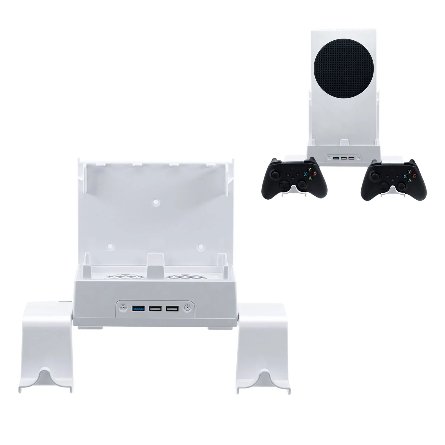 Xbox Series S Wall-mounted Color Changing Cooling Stand with Hook - Image 2
