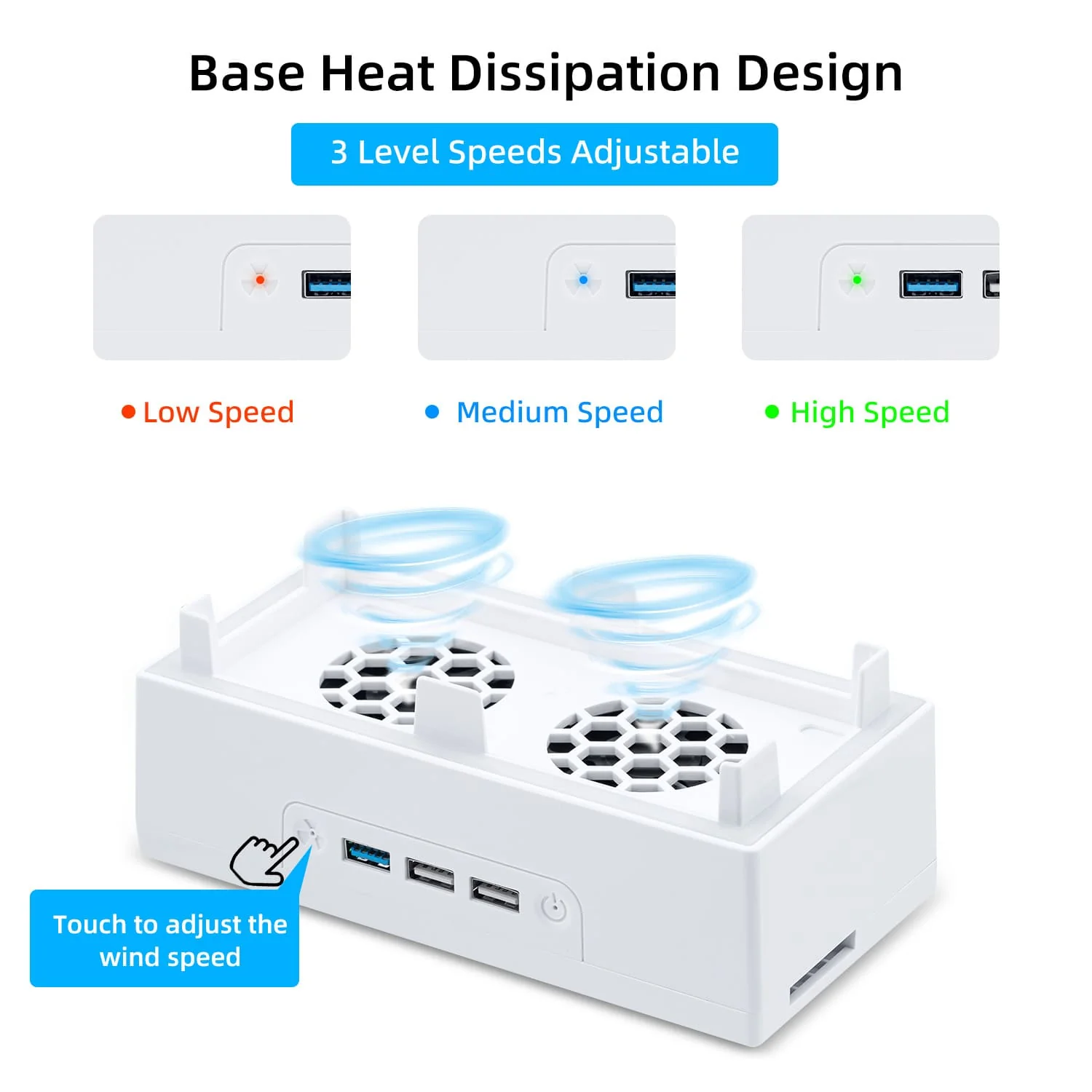 Xbox Series S Wall-mounted Color Changing Cooling Stand with Hook - Image 5