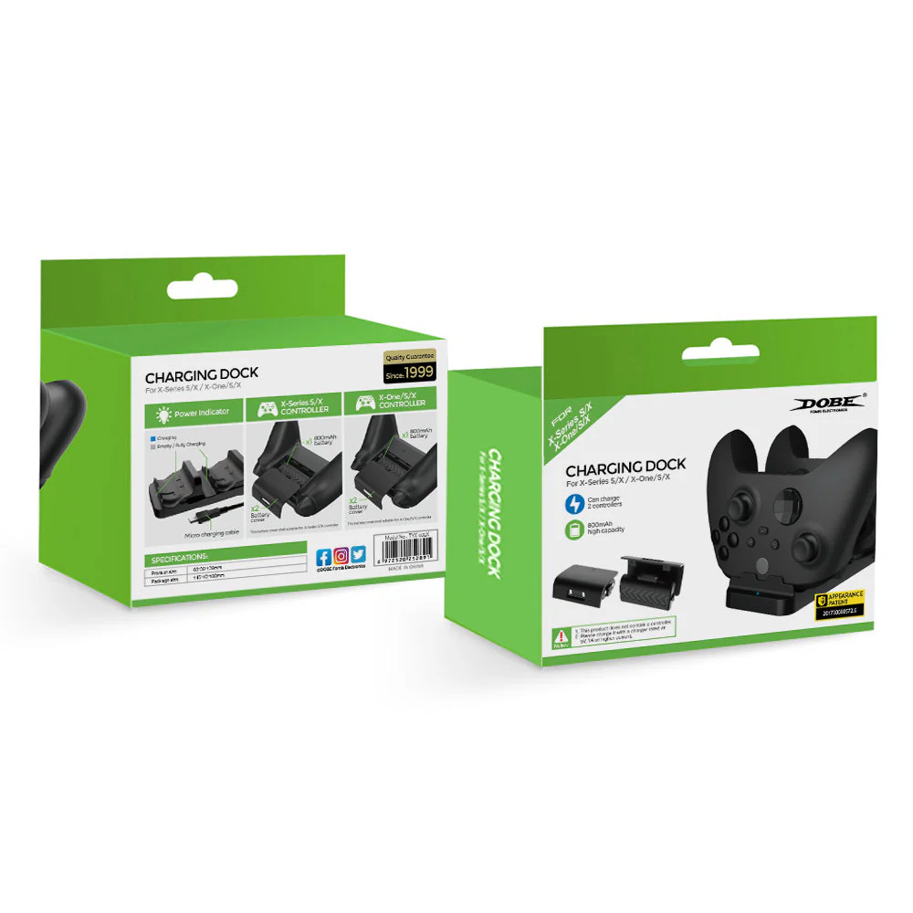 Xbox Series S / X Controller Charging Dock Dual Gamepad Charging Stand with Dual Battery Pack - Image 2