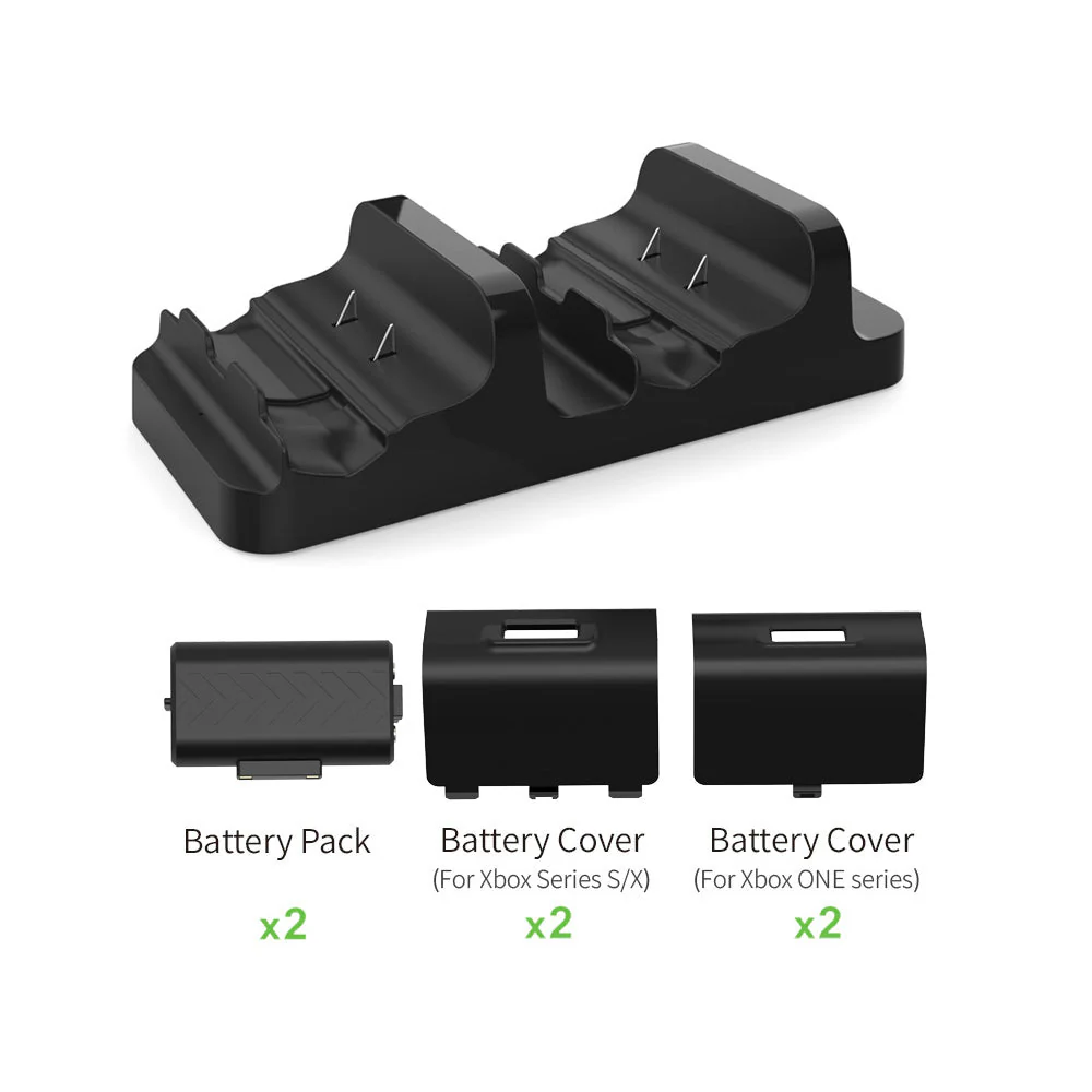 Xbox Series S / X Controller Charging Dock Dual Gamepad Charging Stand with Dual Battery Pack - Image 6