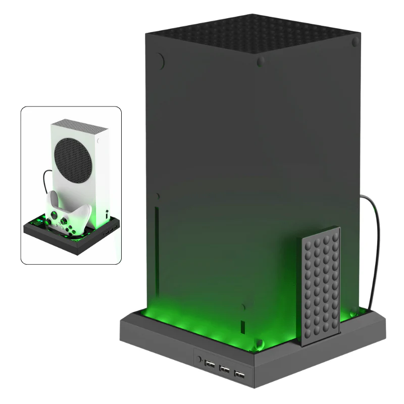 Xbox Series S / X Game Console Holder Stand With RGB Light & USB Hub
