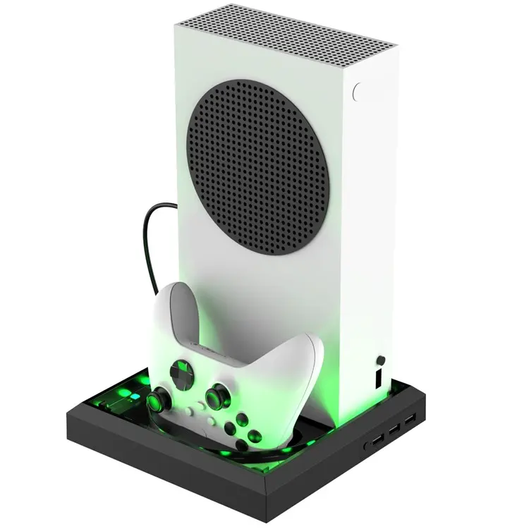 Xbox Series S / X Game Console Holder Stand With RGB Light & USB Hub - Image 7