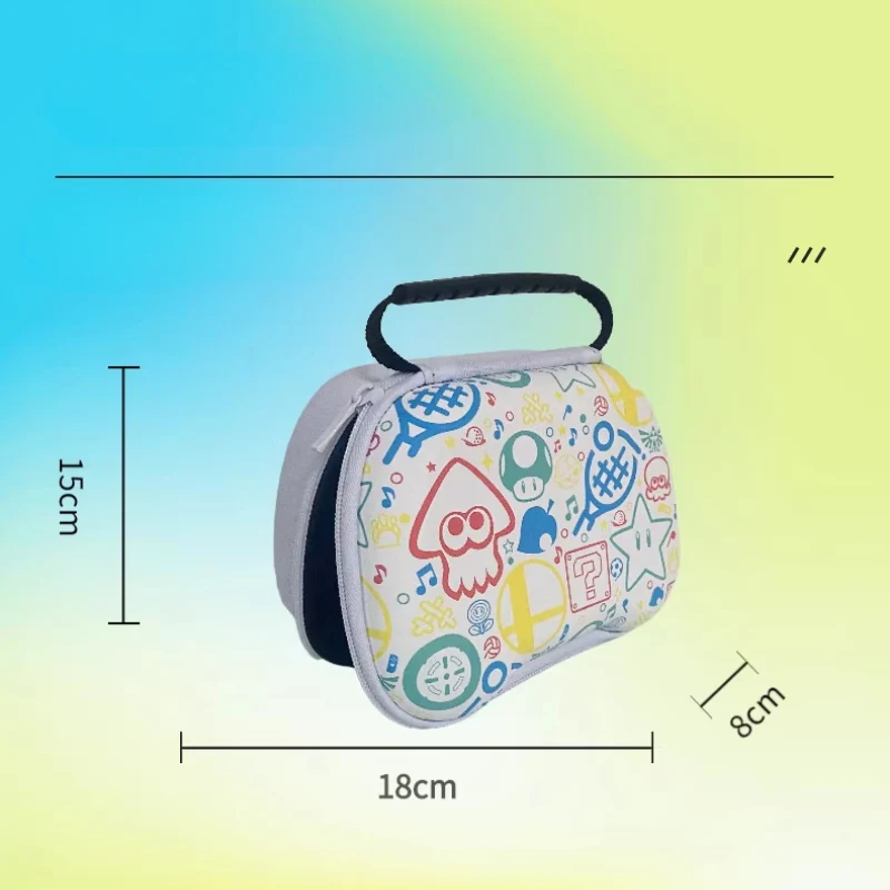 PS4/PS5 Pro/Slim Graffiti Mario Game Controller Storage Case – Portable Protective Hard Shell Carrying Bag - Image 2