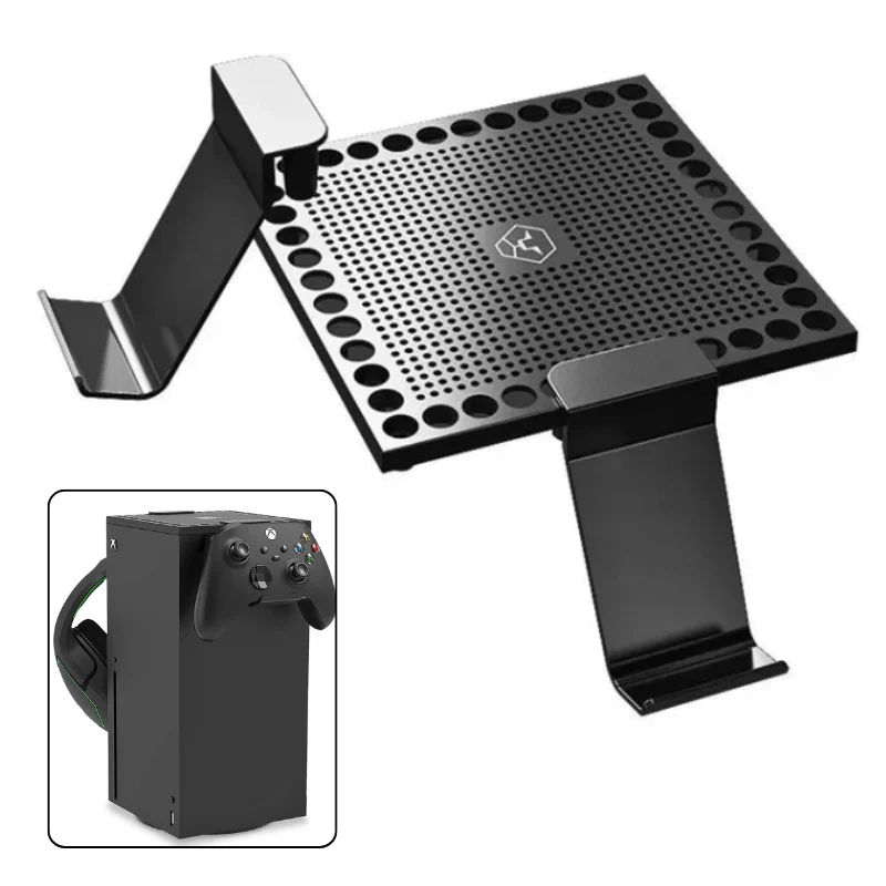 Xbox Series X Host Multifunction Heat Dissipation Dust Cover Game Controller Hanger Headphone Holder Bracket