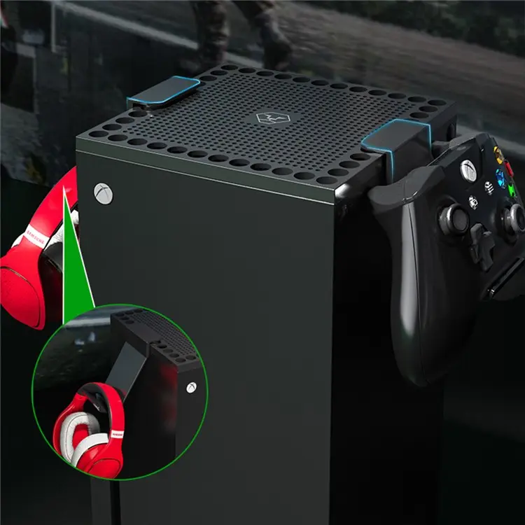 Xbox Series X Host Multifunction Heat Dissipation Dust Cover Game Controller Hanger Headphone Holder Bracket - Image 8