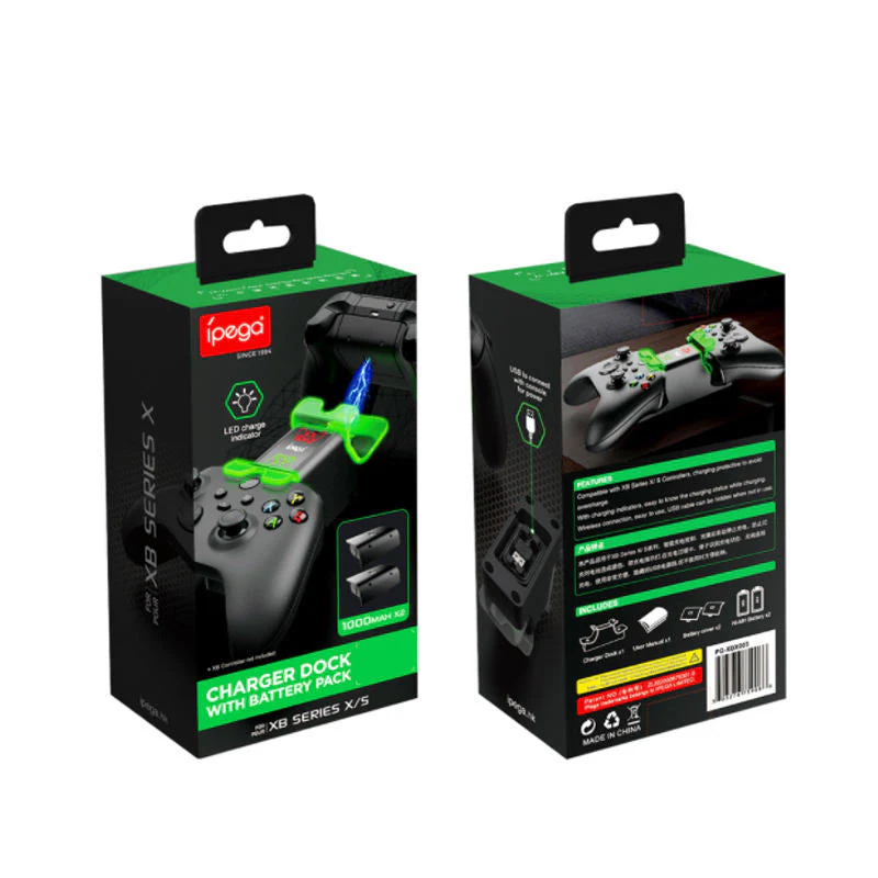 Xboxes Series X & S Luminous Base Dock Charging Station with Charging Indicator 2 Batteries - Image 8