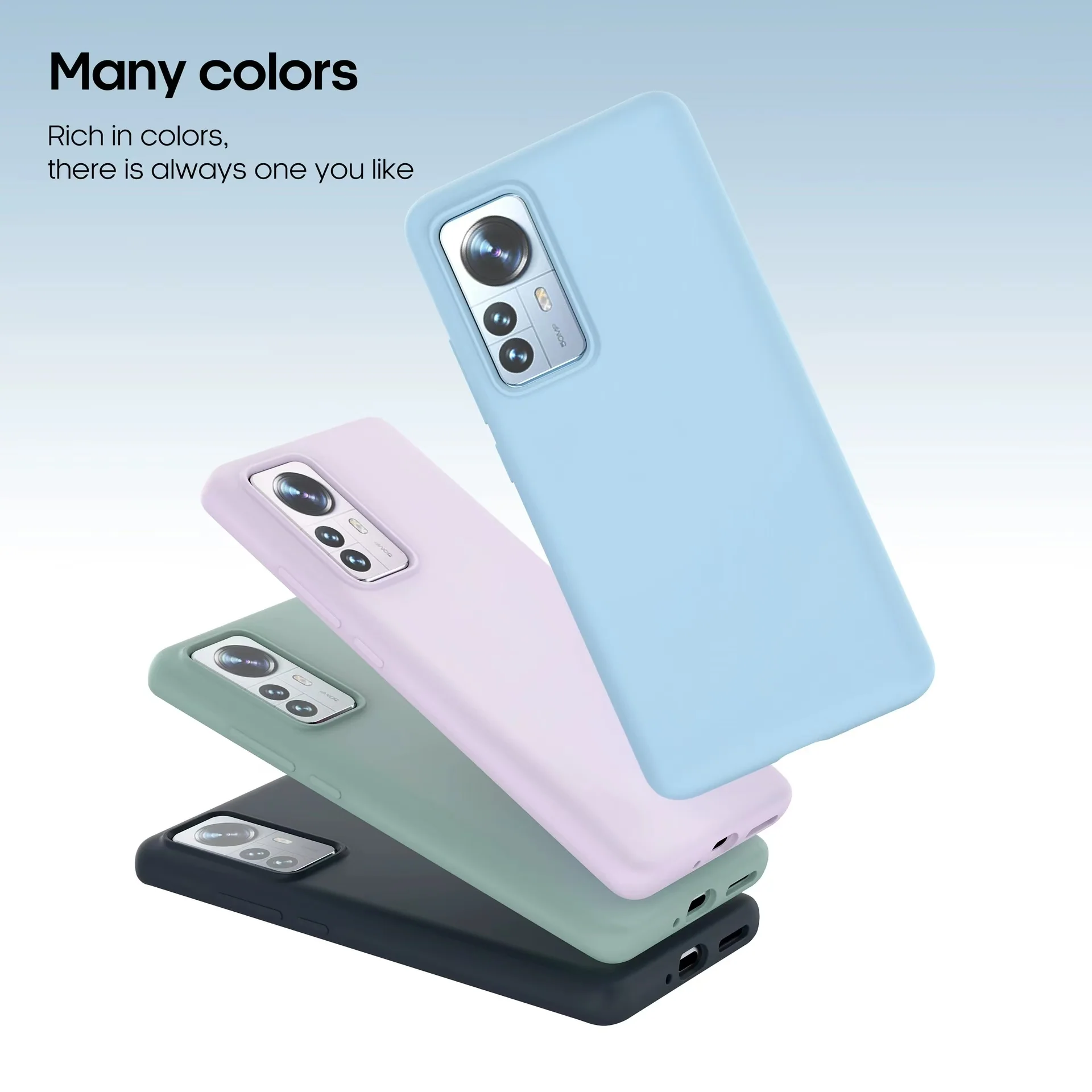 Xiaomi Mi 12/Pro/Lite Full-cover Liquid Silicone Shockproof Essentials Series Case - Image 7